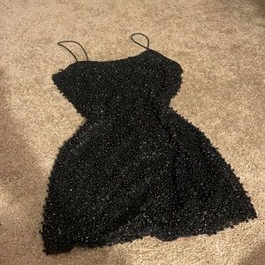 Black beaded luxxel dress